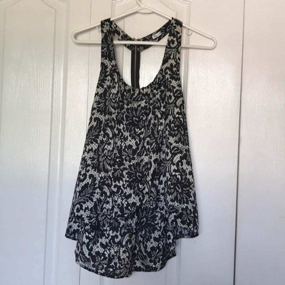 Silky Lace printed backless top